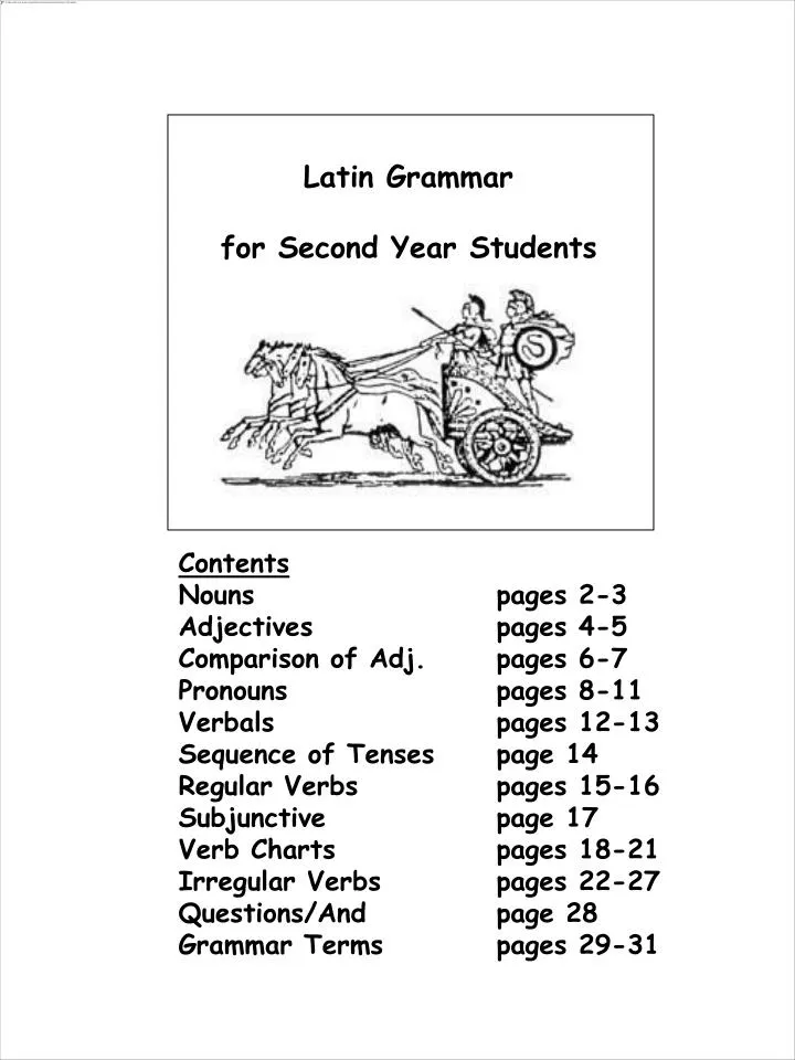 latin grammar for second year students