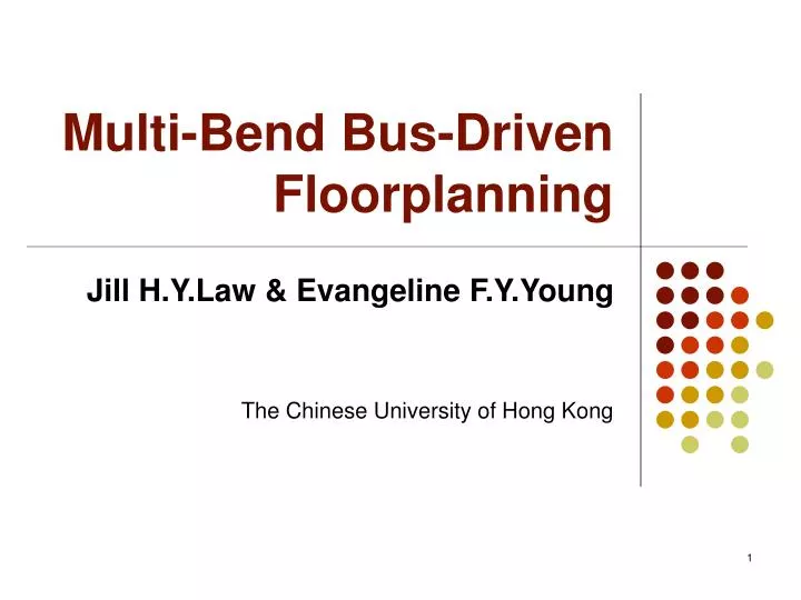 multi bend bus driven floorplanning