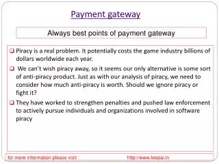 How to Choose a Right way for payment gateway