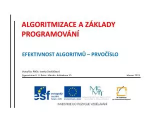 algoritmizace a z klady programov n