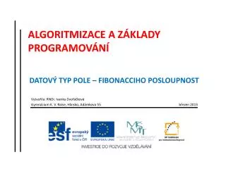 algoritmizace a z klady programov n