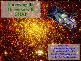 Surveying the Universe with SNAP