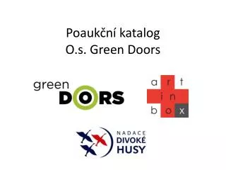 Poaukční katalog O.s. Green Doors