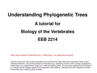 Understanding Phylogenetic Trees A tutorial for Biology of the Vertebrates EEB 2214
