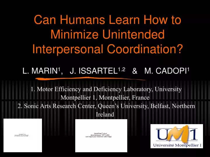can humans learn how to minimize unintended interpersonal coordination