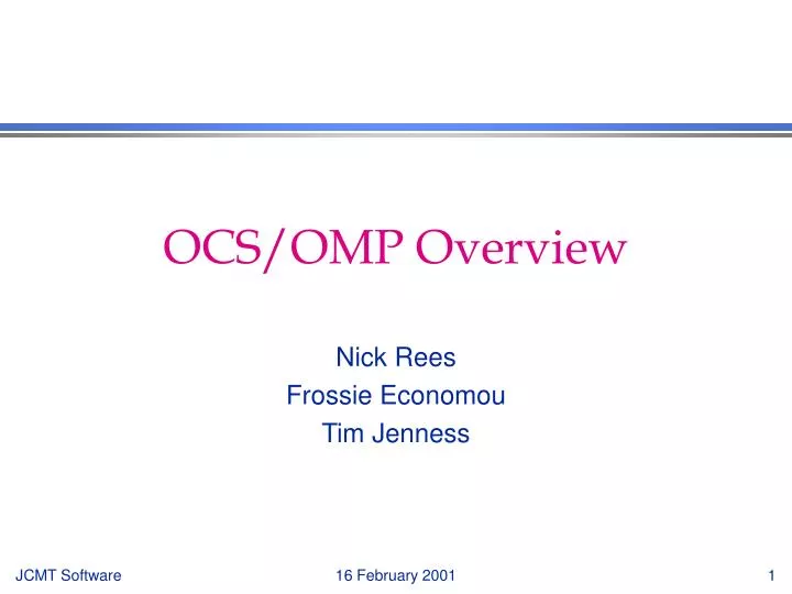 ocs omp overview