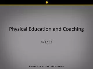 Physical Education and Coaching