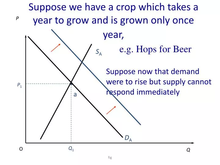 suppose we have a crop which takes a year to grow and is grown only once year