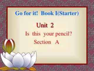 Go for it! Book I(Starter)