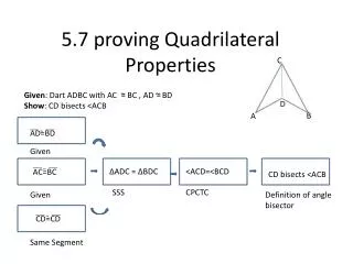 5.7 proving Quadrilateral Properties