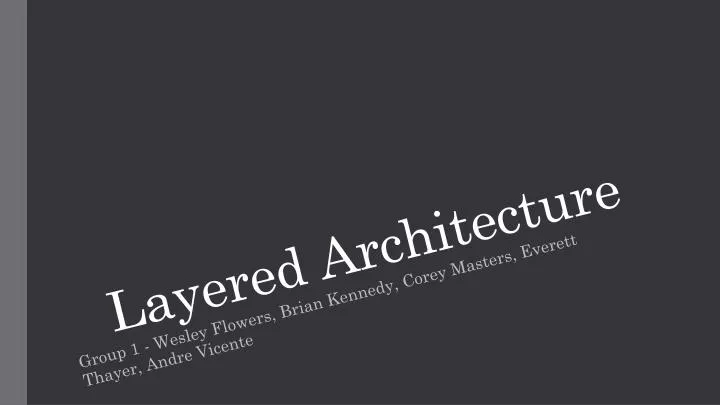 layered architecture