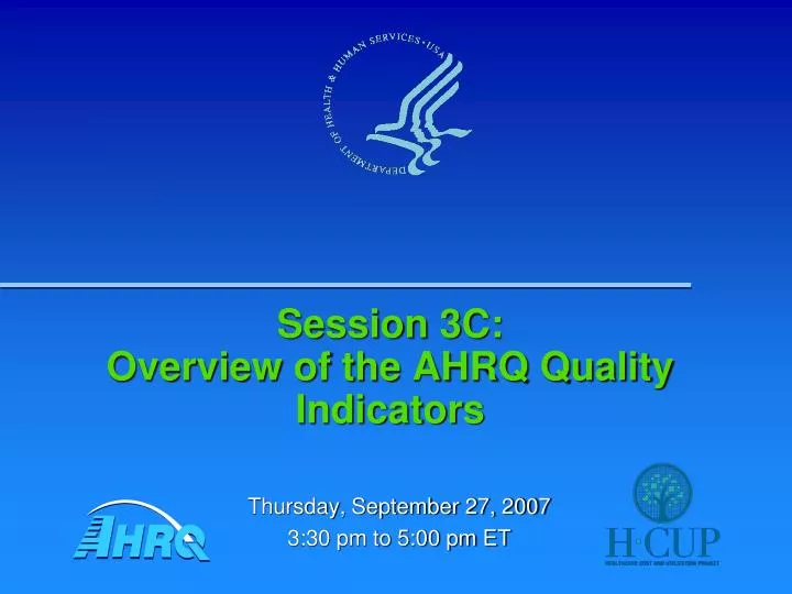 session 3c overview of the ahrq quality indicators