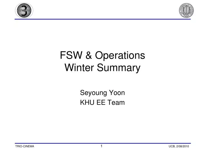 fsw operations winter summary