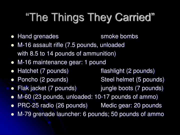the things they carried