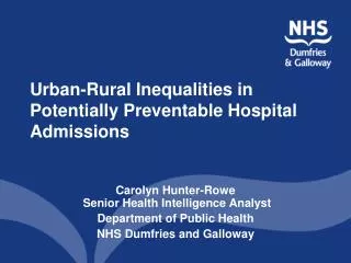 Urban-Rural Inequalities in Potentially Preventable Hospital Admissions