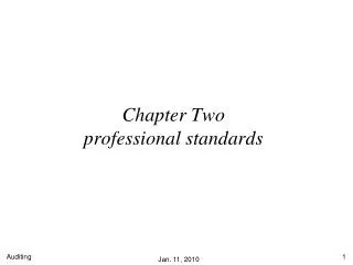 Chapter Two professional standards
