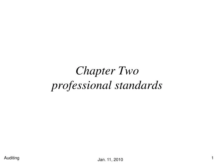 chapter two professional standards