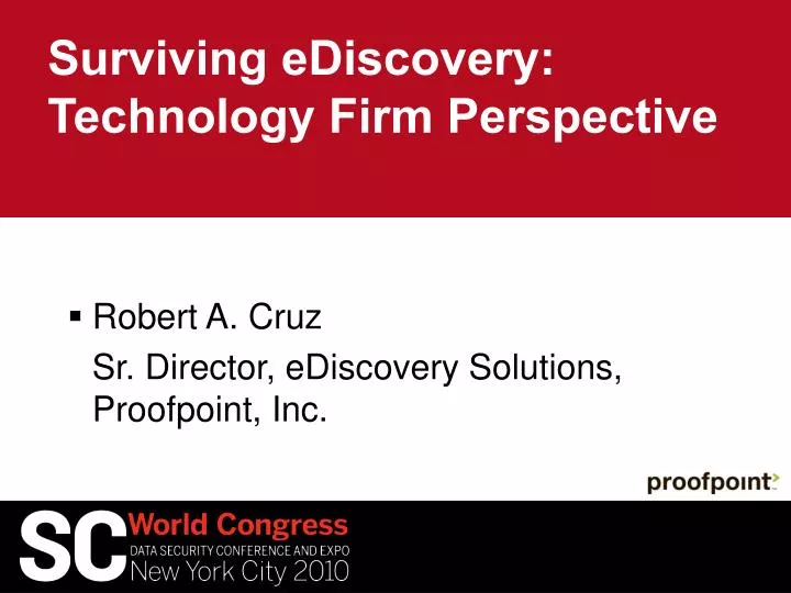 surviving ediscovery technology firm perspective