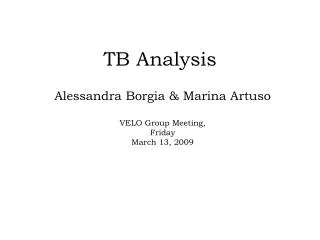 TB Analysis