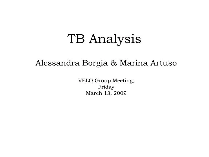 tb analysis