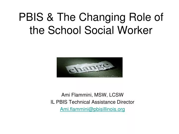 pbis the changing role of the school social worker