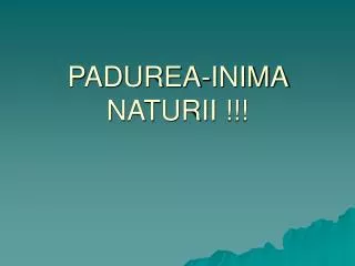 padurea inima naturii