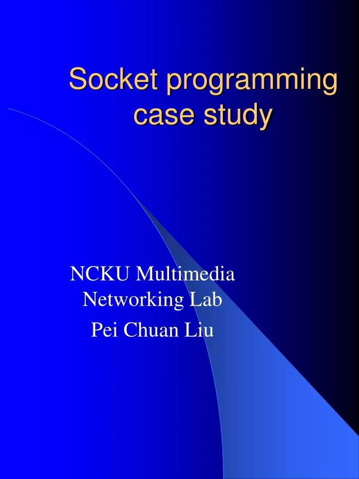 socket programming case study