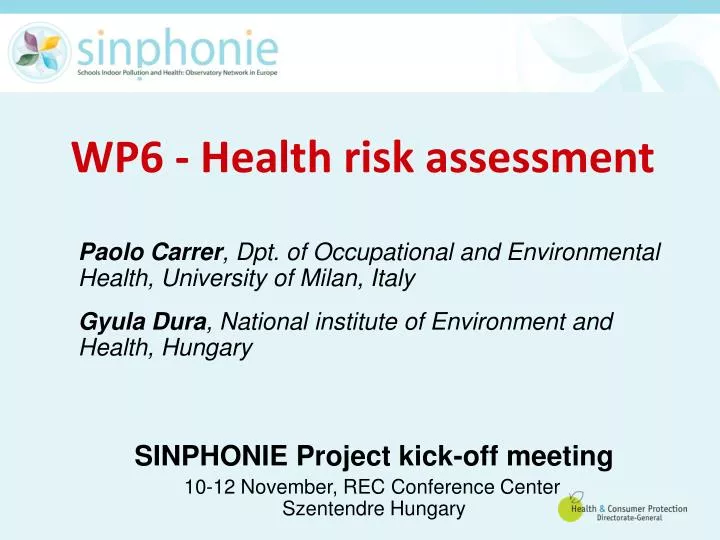 wp6 health risk assessment