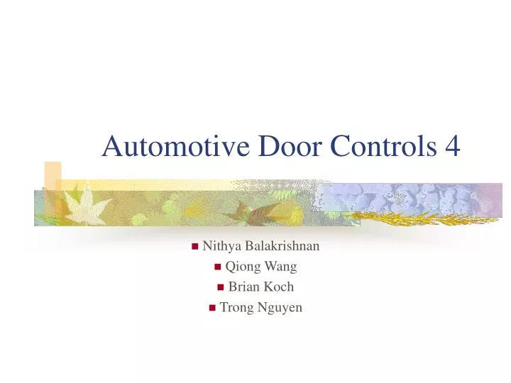 automotive door controls 4