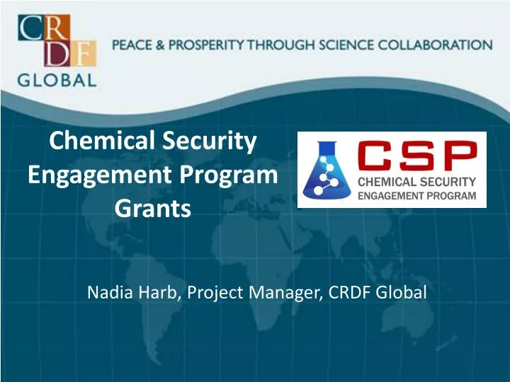 chemical security engagement program grants