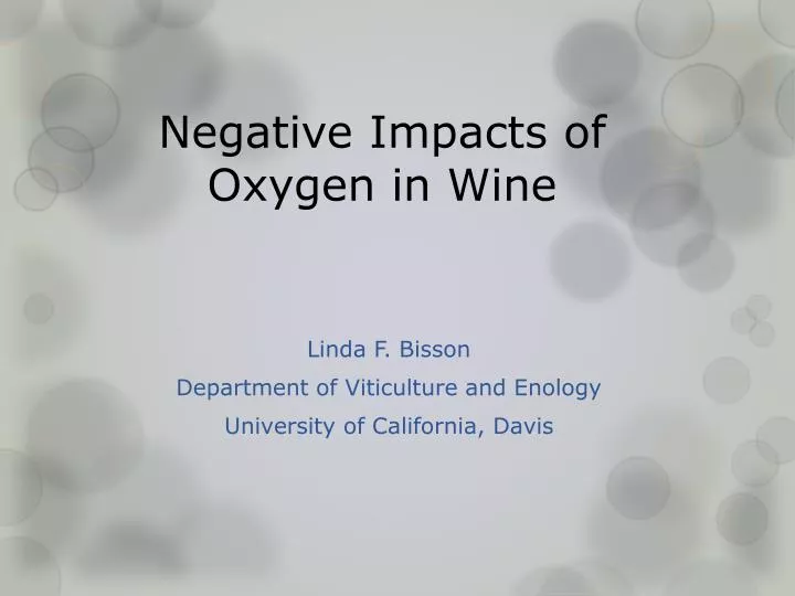 negative impacts of oxygen in wine