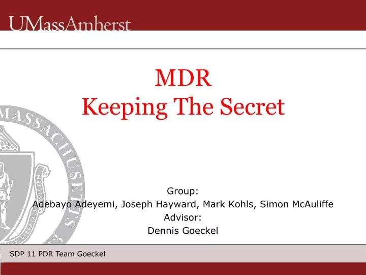 mdr keeping the secret