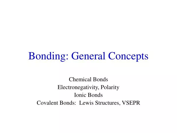 bonding general concepts
