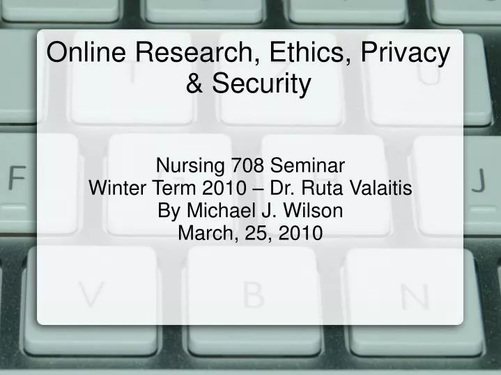 online research ethics privacy security