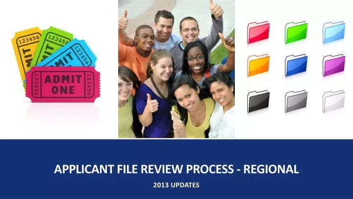 applicant file review process regional