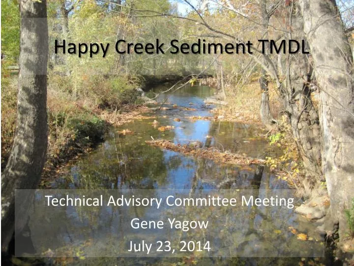 happy creek sediment tmdl
