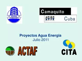 Proyectos Agua Energia Julio 2011