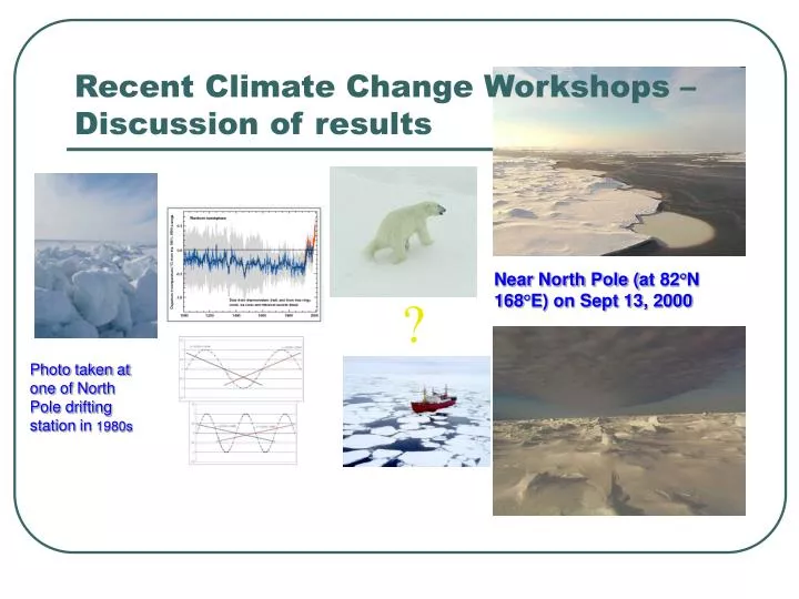 recent climate change workshops discussion of results