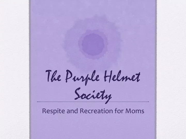 the purple helmet society