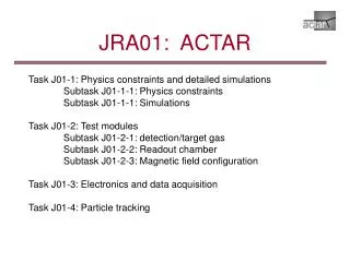 JRA01: ACTAR