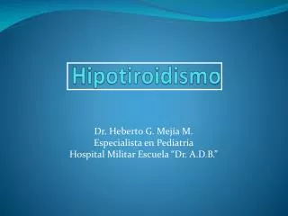 hipotiroidismo