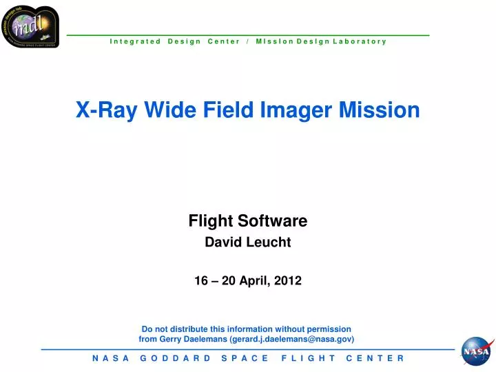 x ray wide field imager mission