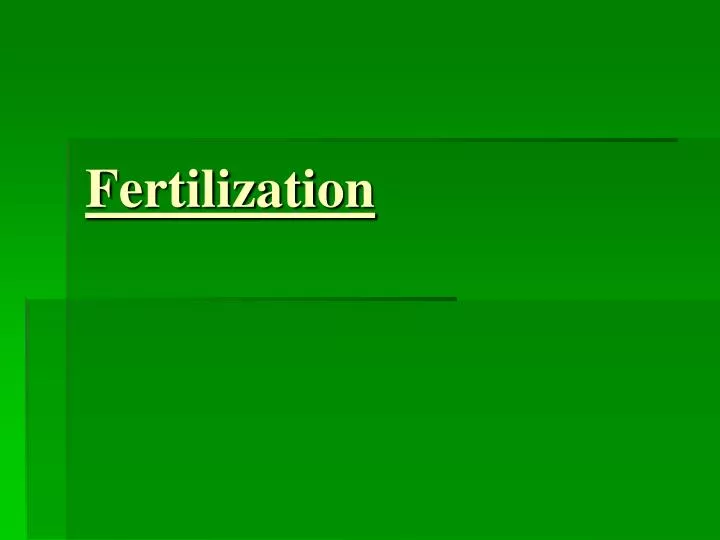 fertilization