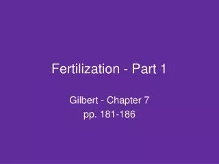 Fertilization - Part 1
