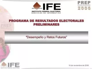 programa de resultados electorales preliminares
