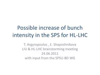 Possible increase of bunch intensity in the SPS for HL-LHC