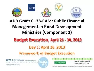 ADB Grant 0133-CAM: Public Financial Management in Rural Development Ministries (Component 1)