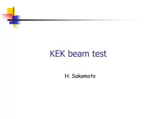 KEK beam test