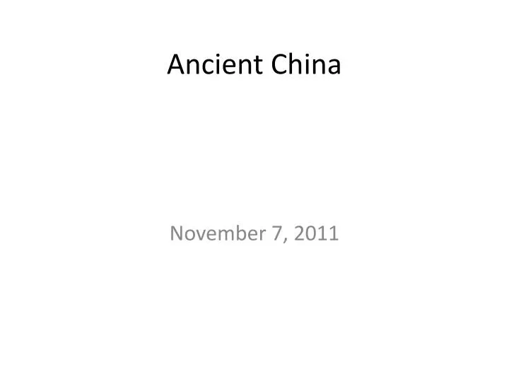 ancient china