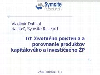 vladim r dohnal riadite symsite research